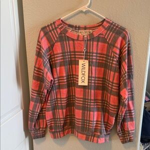 Wildfox Checkered Top in Pink and Gray